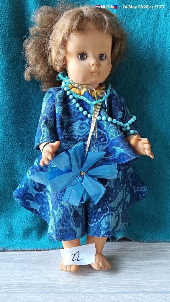 Vintage Engelse Pop 38 cm – Made in England, Kinderen en Baby's, Speelgoed | Poppen, Ophalen, Gebruikt, Babypop