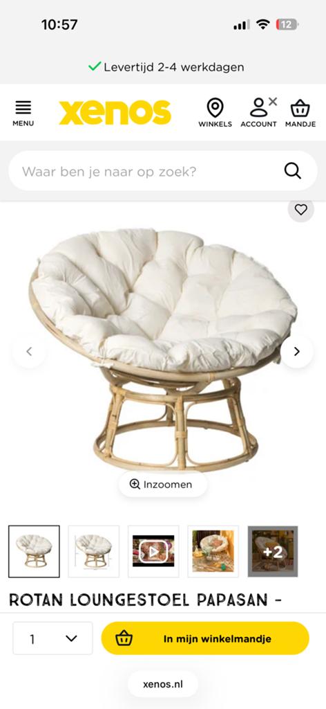 loungestoel zonder kussen, Ophalen, Eén