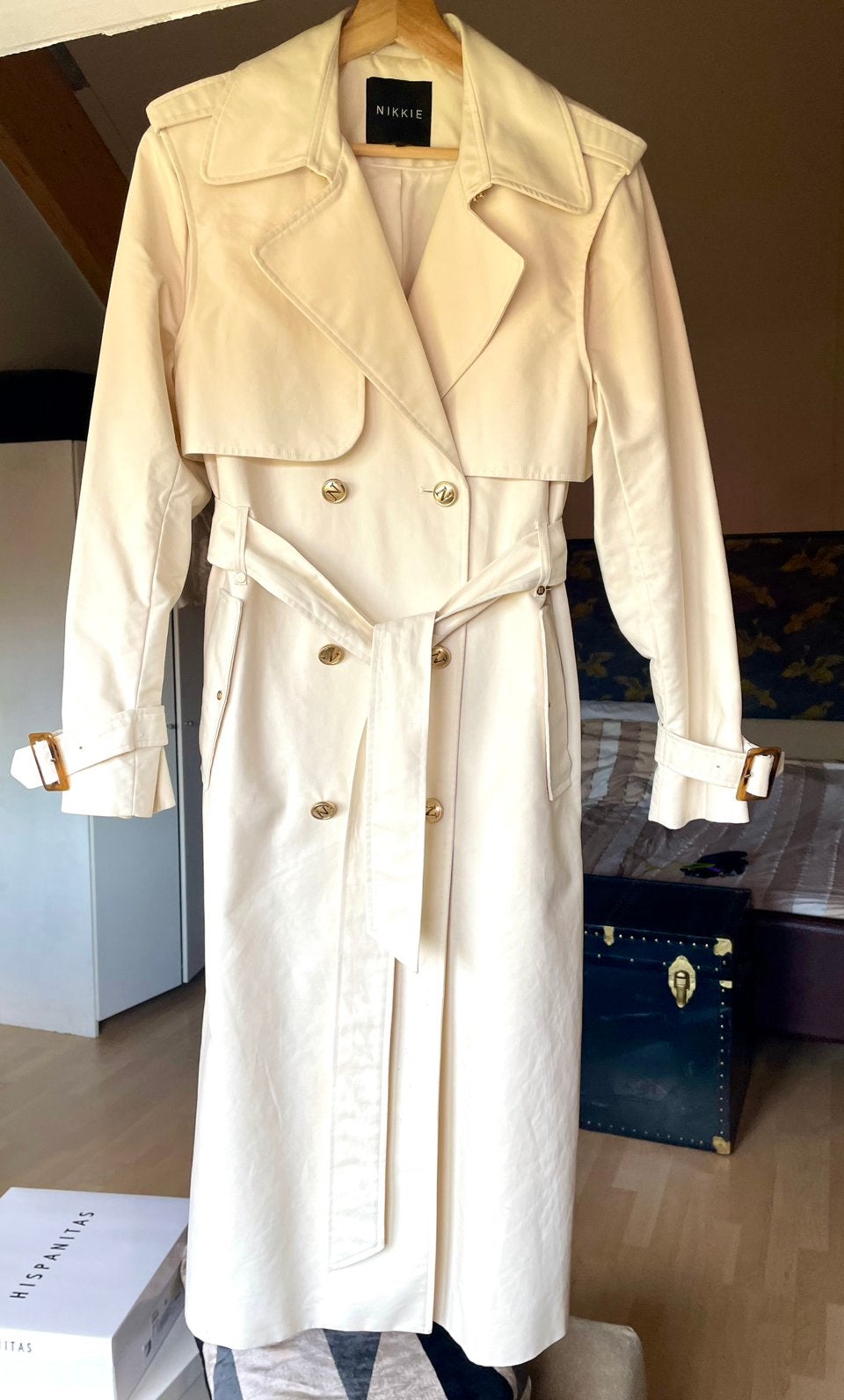 NIKKIE trenchcoat, Ophalen of Verzenden, Zo goed als nieuw, Maat 36 (S), Zwart