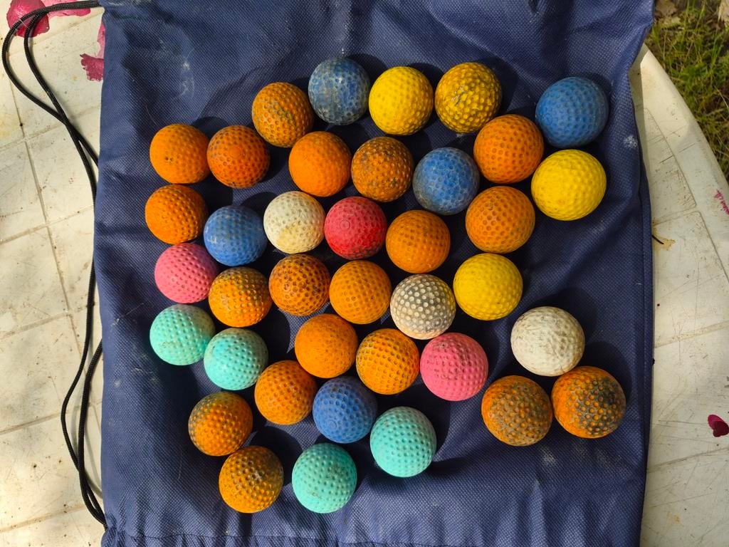 50 gebruikte midgetgolf ballen in diverse kleuren, Ophalen of Verzenden, Gebruikt
