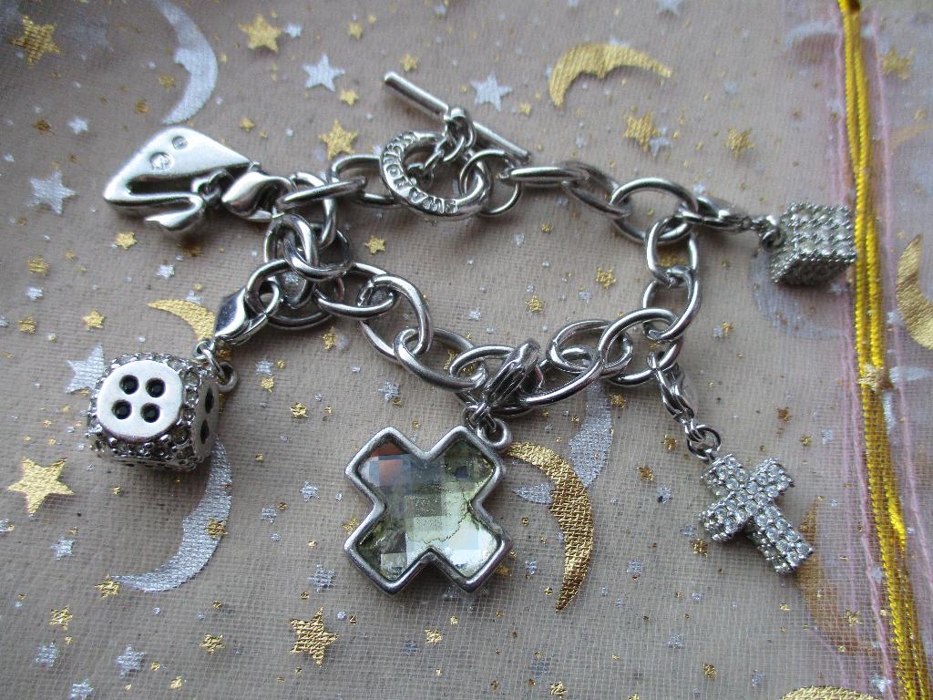 orginele swarovski crystal bedel armband, Nieuw, Ophalen of Verzenden, Met bedels of kralen, Zilver
