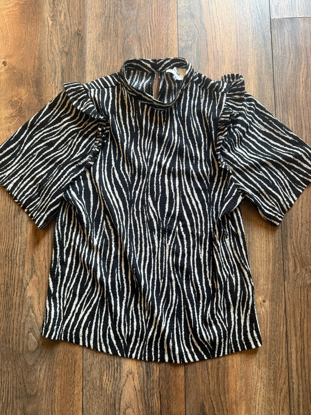 Shoeby zwart - wit zebra print blouse in maat XS, Ophalen of Verzenden, Zo goed als nieuw, Maat 34 (XS) of kleiner, Zwart