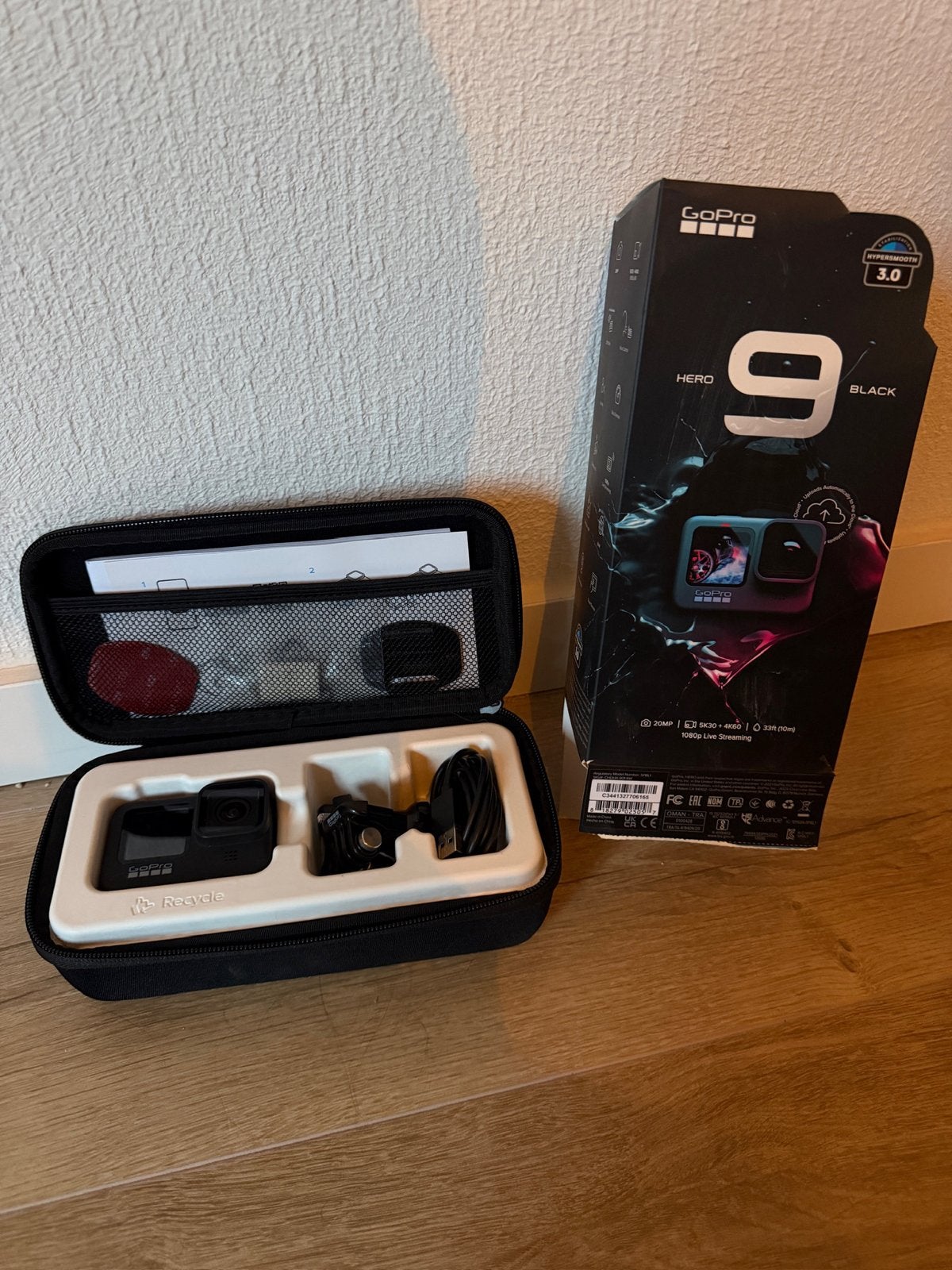 GoPro Hero 9 Black - Actiecamera met accessoires, Ophalen, Zo goed als nieuw, GoPro