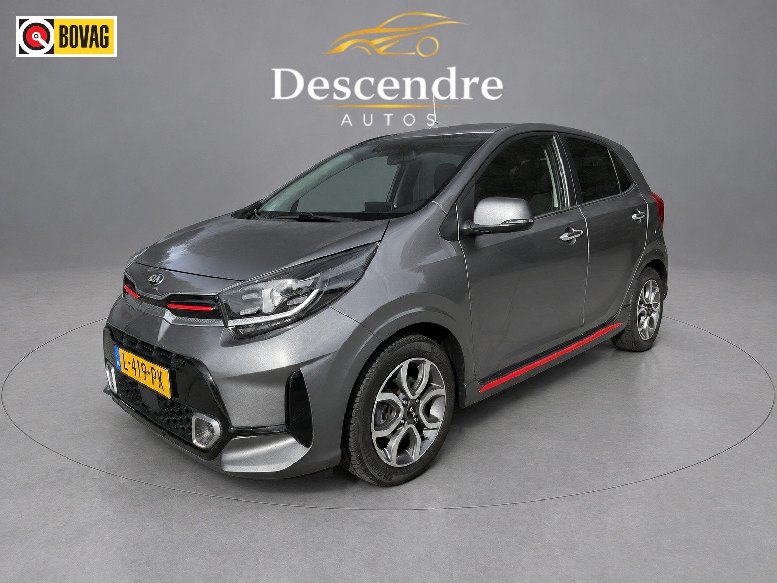 Kia Picanto 1.0 DPi GT-Line garantie kia 2028 (bj 2021), Auto's, Voorwielaandrijving, Dealer onderhouden, Gebruikt, 4 stoelen