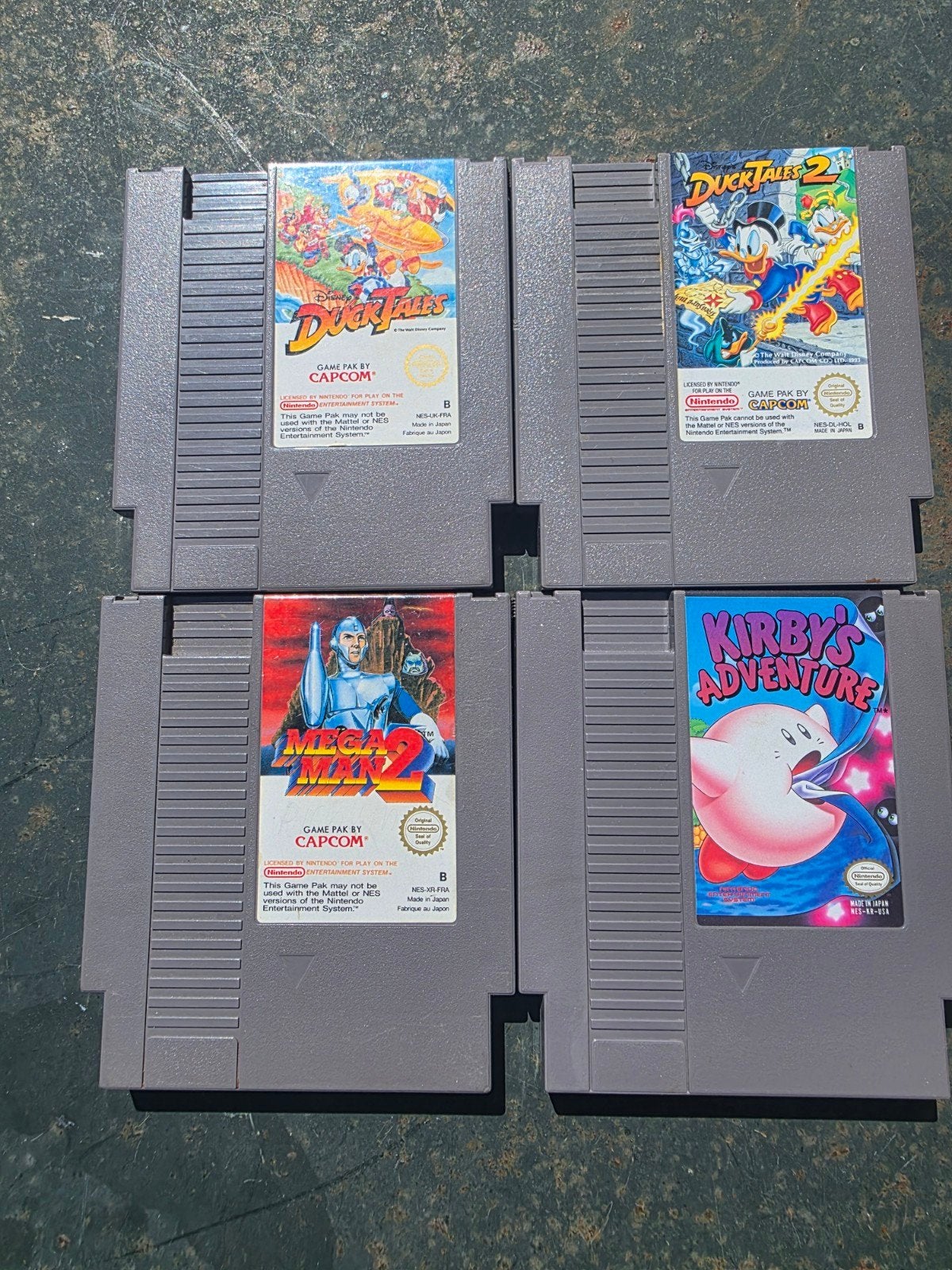 4 originele Nintendo NES games: DuckTales 2 Mega Man 2 Kirby, Spelcomputers en Games, Games | Nintendo NES, Gebruikt, 1 speler