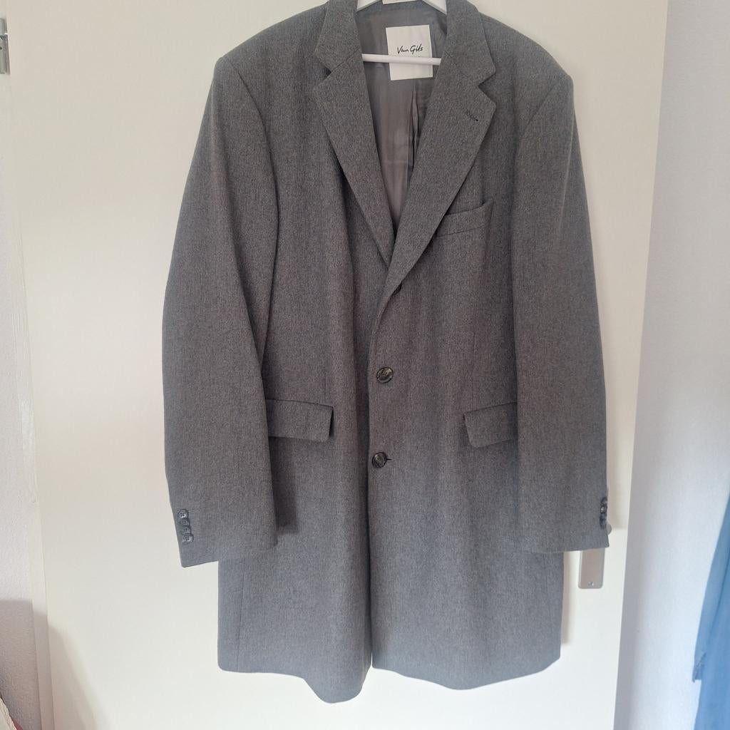 Van Gils herenjas maat 58 - Stijlvolle grijze mantel, Kleding | Heren, Jassen | Winter, Maat 56/58 (XL), Grijs, Gedragen, Van Gils