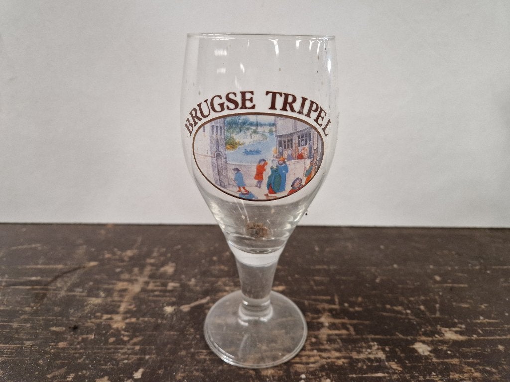 4 stuks Brugse Tripel bierglazen 25cl, Ophalen of Verzenden, Zo goed als nieuw, Glas of Glazen, Overige merken