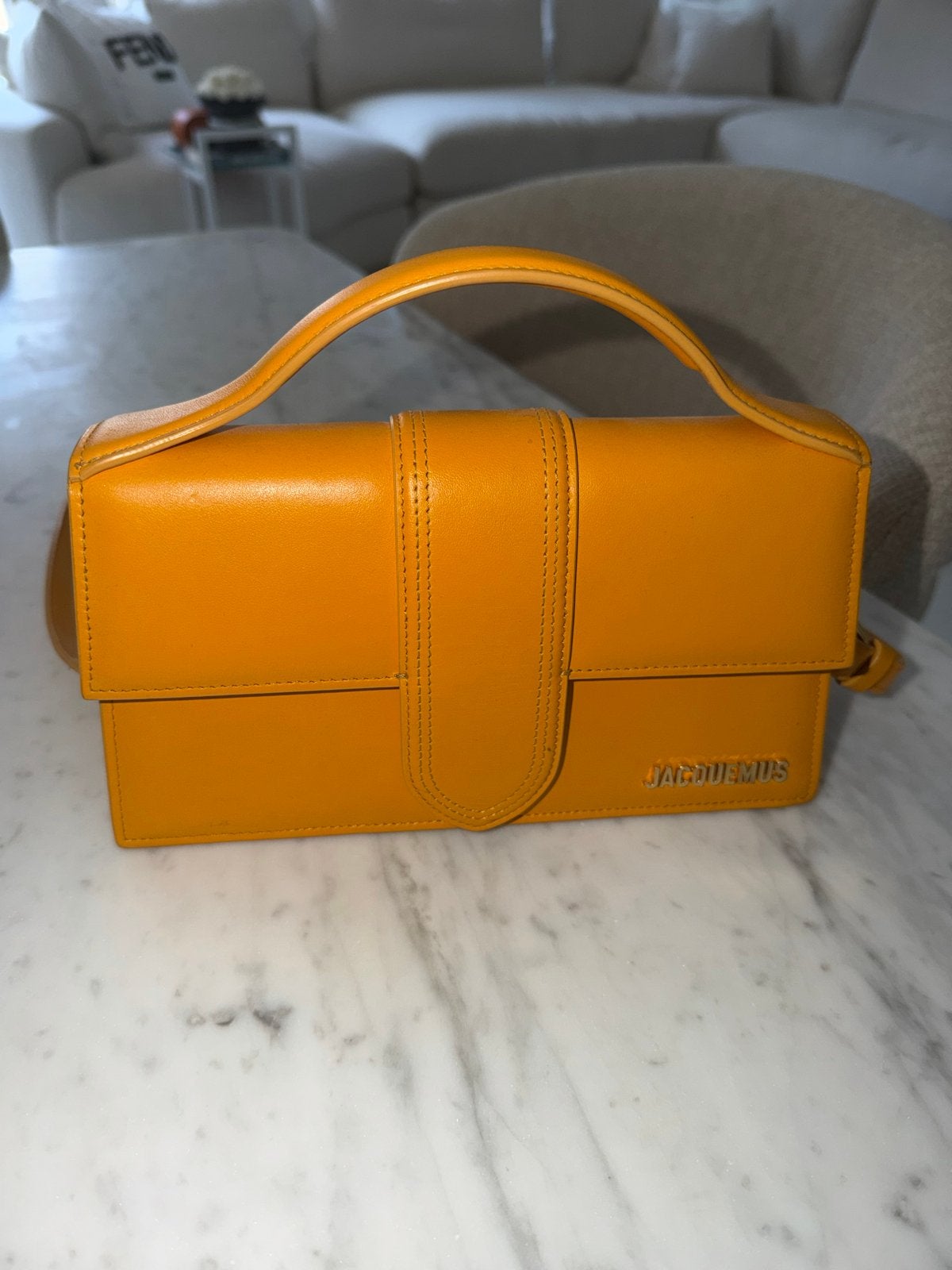 Originele Jacquemus tas Oranje, Ophalen, Zo goed als nieuw, Oranje, Handtas