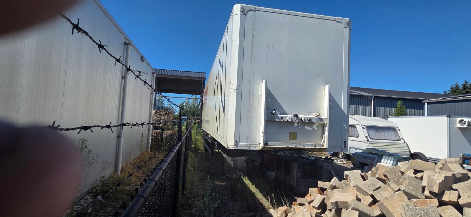 Groenewegen oplegger 2 asser met stuuras kasttrailer, Auto's, Vrachtwagens, Bedrijf, Aanhangers en Opleggers, Te koop
