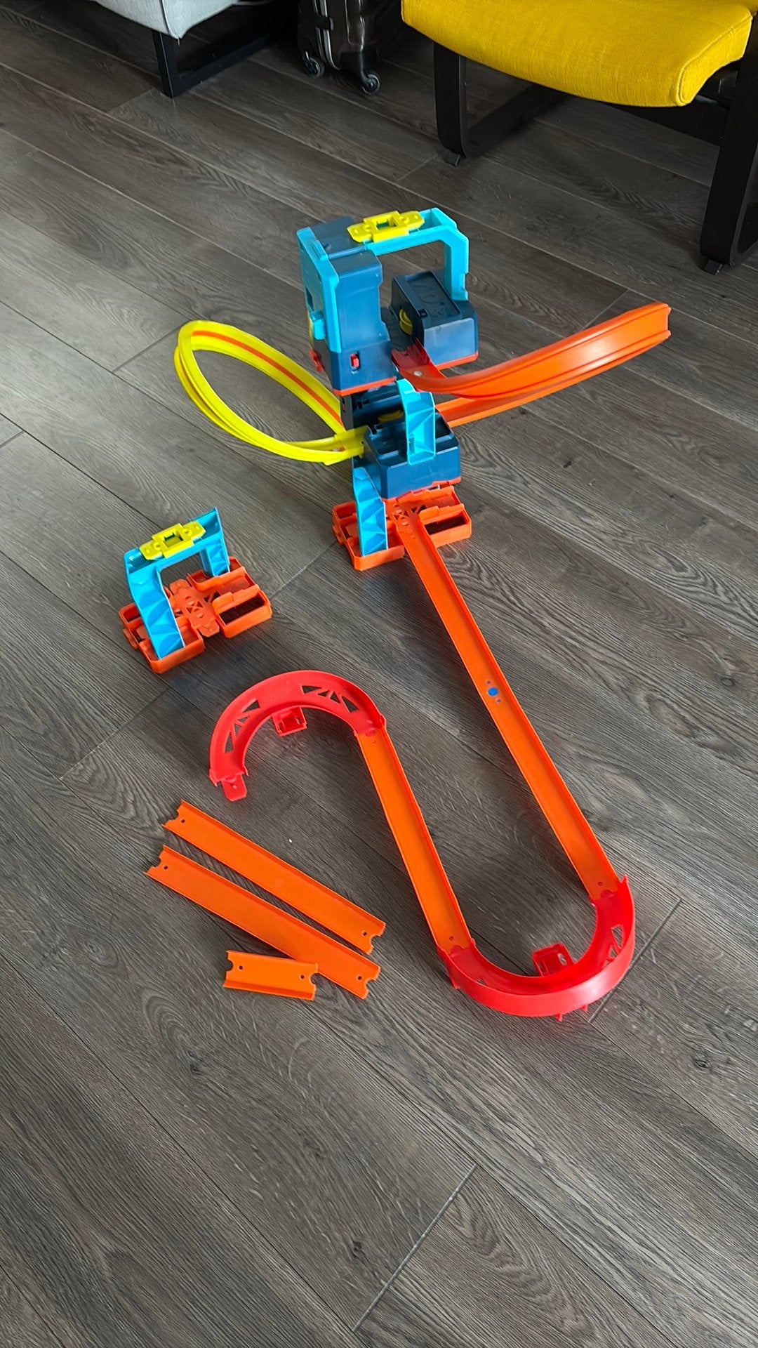 Hotwheels mechanisch auto track, Ophalen, Zo goed als nieuw, Elektrisch, Hot Wheels