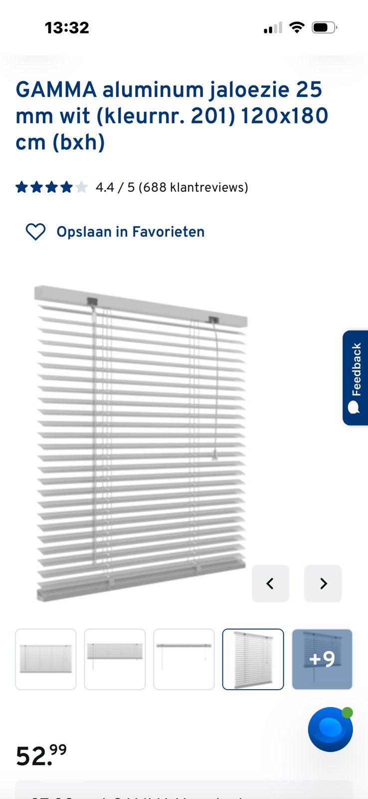 2x Nieuwe Gamma aluminium jaloezieën wit  120x180 cm, Jaloezie, Overige merken, Metaal, Nieuw