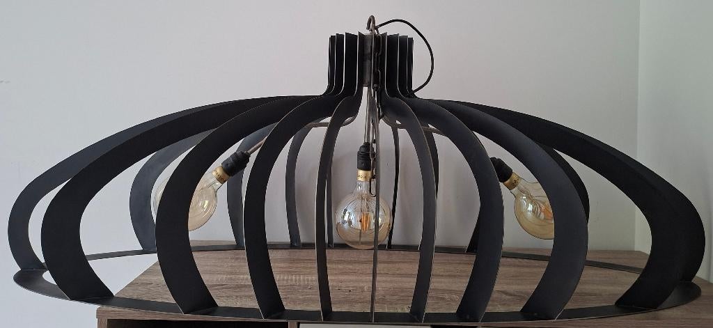 Modern industriële design hanglamp Catania zwart 140cm Ztahl, Ophalen, Gebruikt, 50 tot 75 cm, Modern industriële design