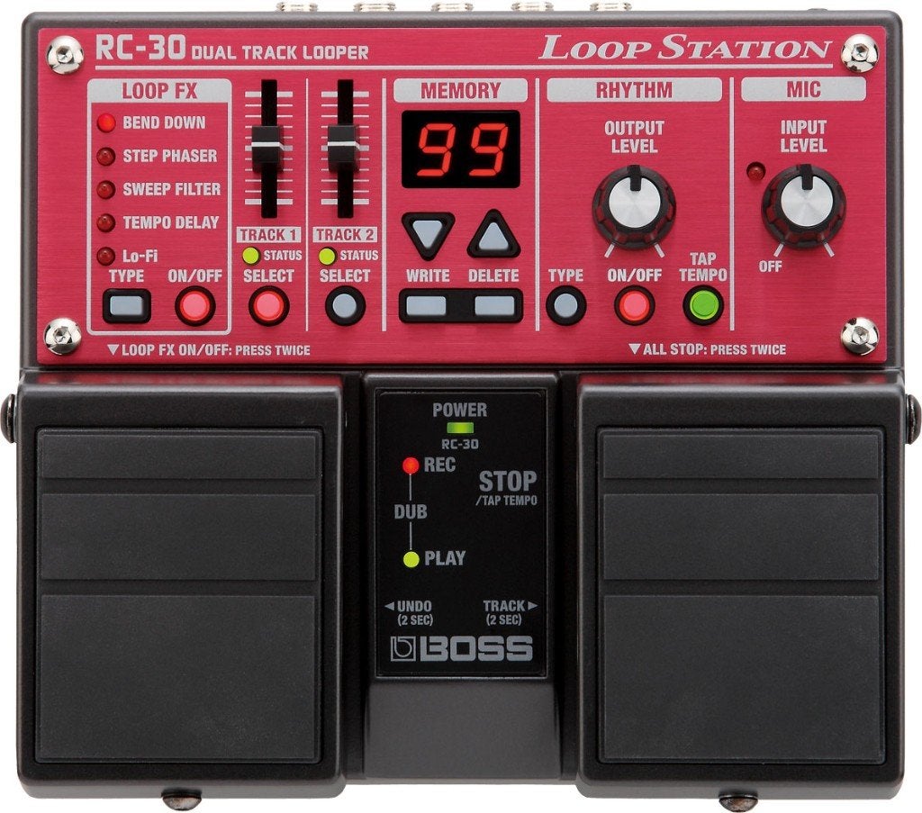 Boss RC-30 Dual Track Looper (incl. adapter), Ophalen of Verzenden, Gebruikt, Delay of Echo