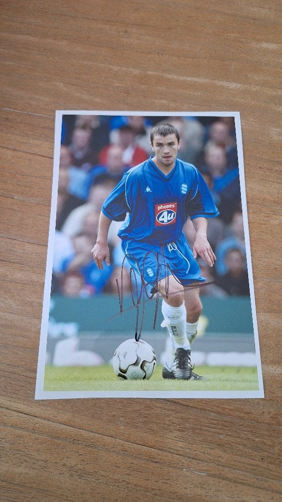 Foto 20x25 cm met handtekening; Damien Johnson # Birmingham, Ophalen of Verzenden, Nieuw, Buitenlandse clubs, Overige typen
