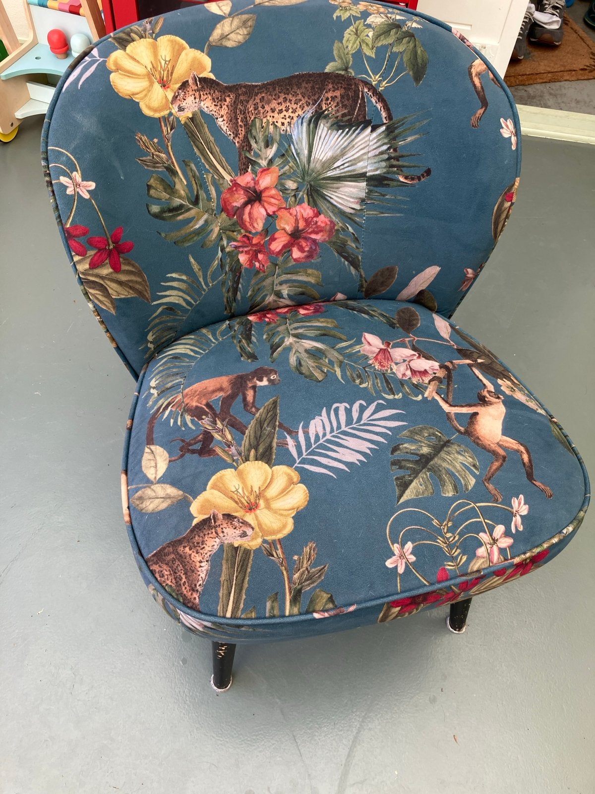 Unieke fauteuil met jungleprint, Ophalen, Overige kleuren, Zo goed als nieuw, Eén