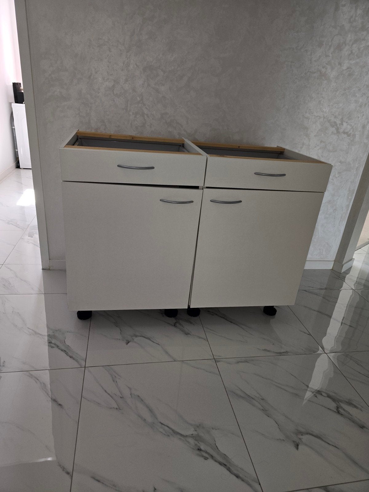 Bruynzeel onderkasten met 2 lades, Ophalen, Gebruikt, Wit