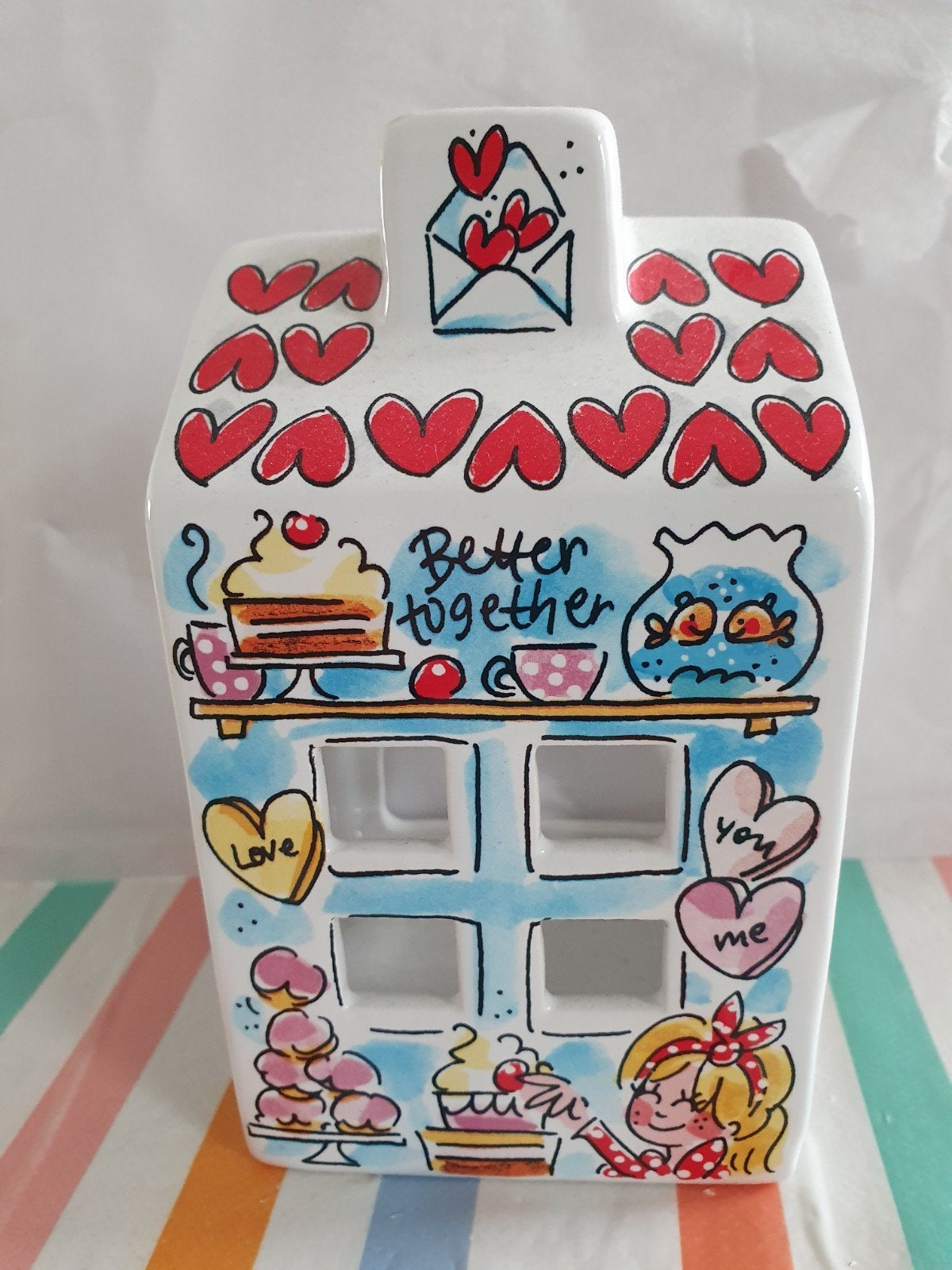 Blond Amsterdam theelichthuisje hartjes, Ophalen of Verzenden, Nieuw
