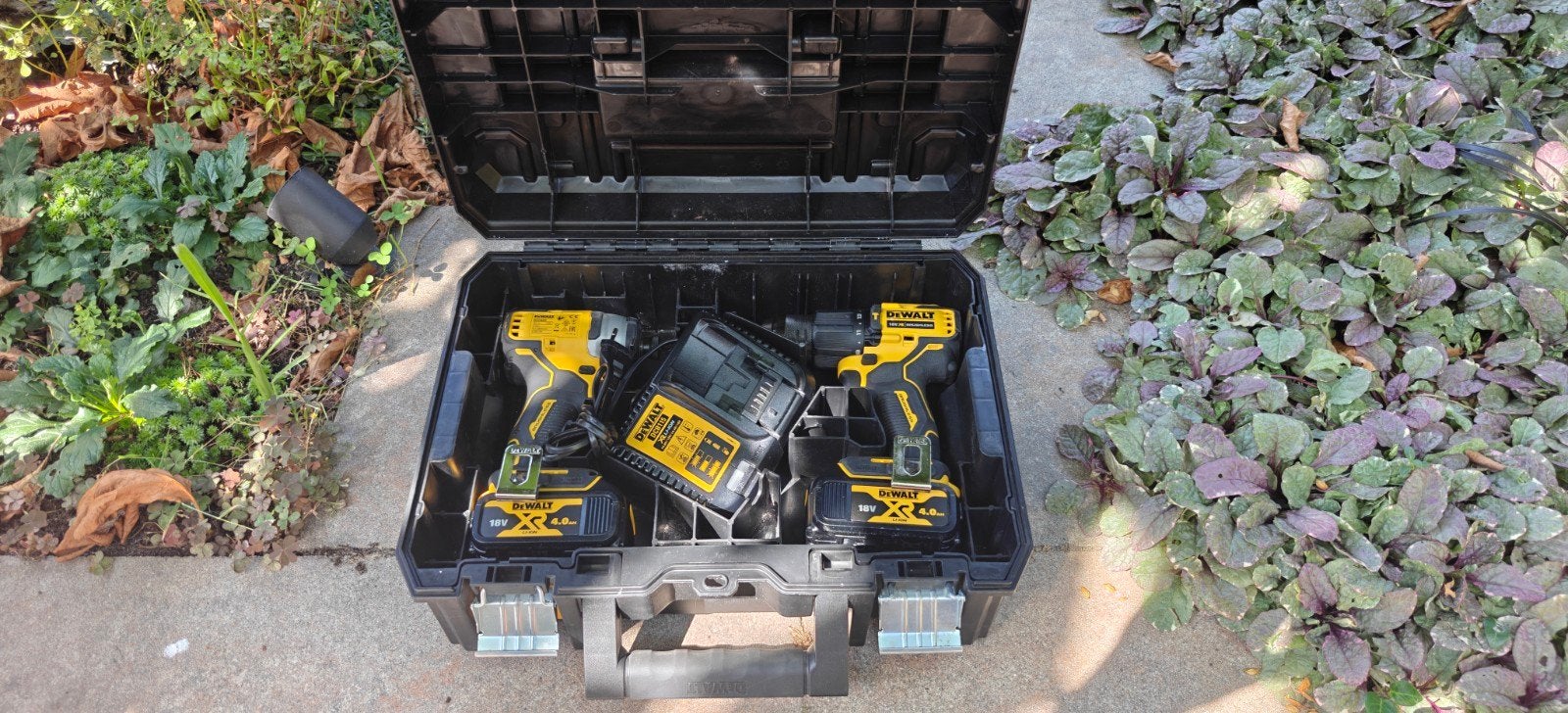 DeWALT DCK2062M2T Accu combiset 18V XR 4.0Ah in TSTAK, Doe-het-zelf en Verbouw, Gereedschap | Boormachines, Ophalen, Zo goed als nieuw