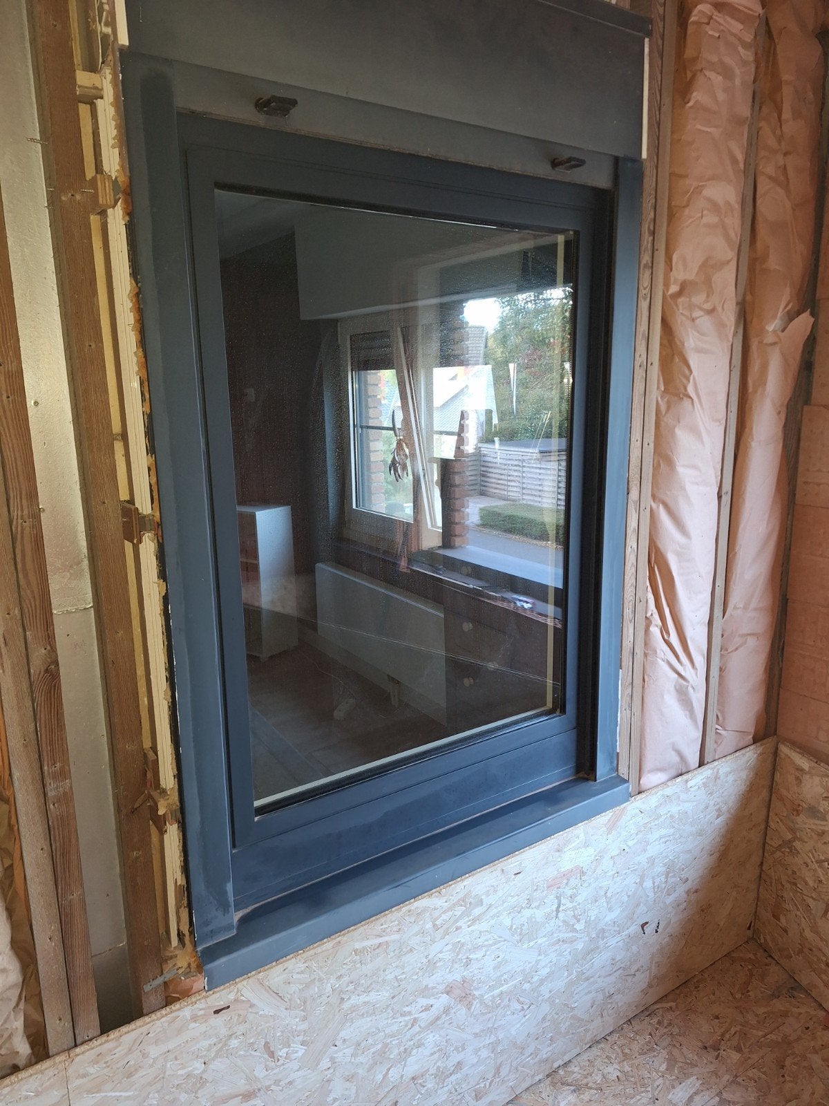 aluminium raam kkeur zwart blauw, Gebruikt, Raamkozijn, Aluminium, Inclusief glas