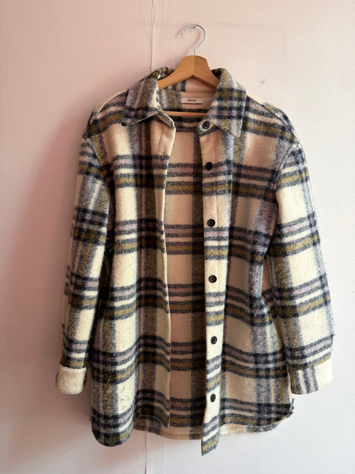 Anna van Toor geruite jas - Maat S, Kleding | Dames, Ophalen of Verzenden, Zo goed als nieuw, Maat 36 (S), Meerkleurig