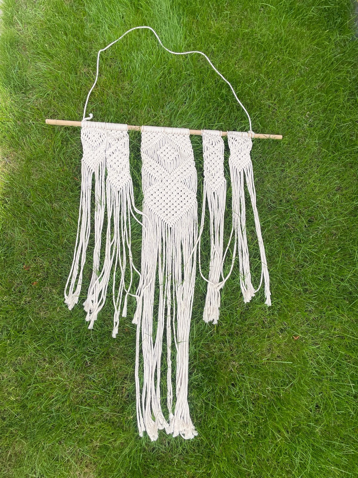 Handgemaakte Macramé Wandhanger - Boho Stijl Decoratie, Ophalen, Textiel, Nieuw, Wit