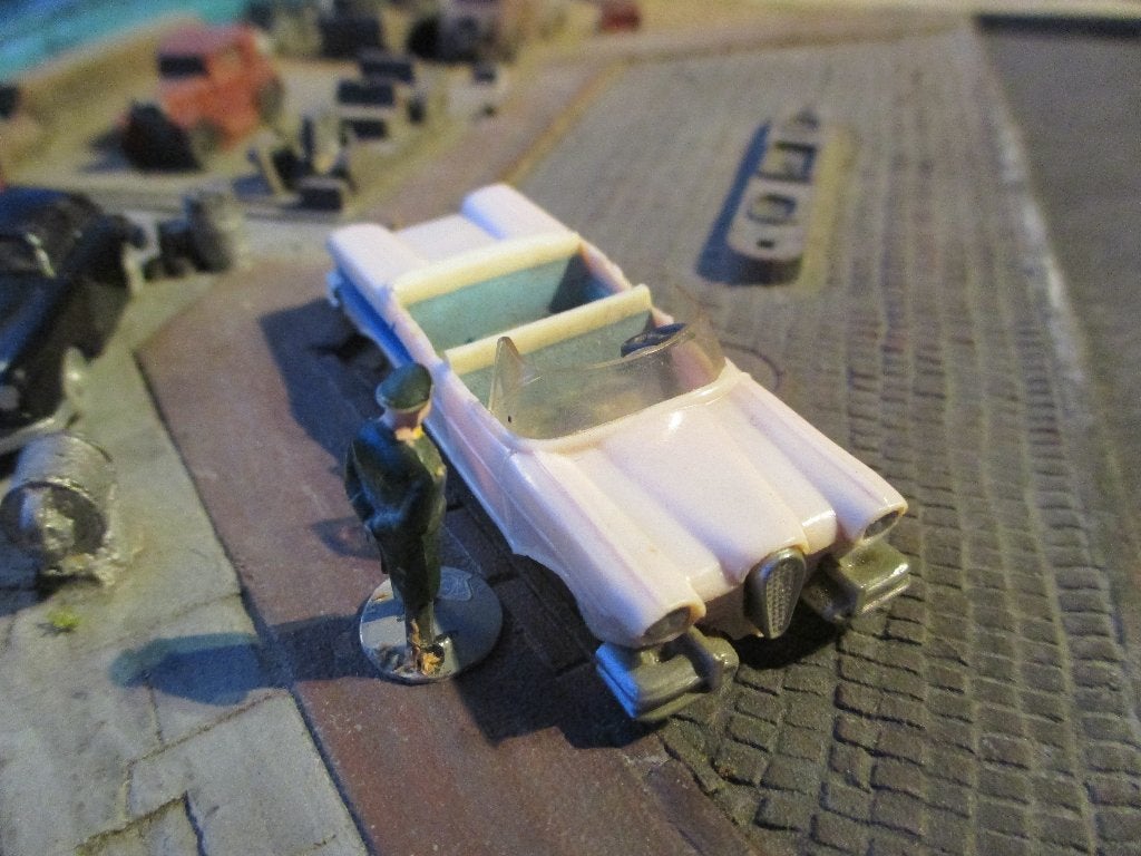 Ford Edsel Convertible - Anguplast creme, Hobby en Vrije tijd, Modelauto's | 1:87, Ophalen of Verzenden, Gebruikt, Bus of Vrachtwagen