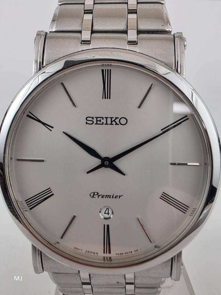 Seiko Premier herenhorloge                               H34, Gebruikt, Staal, ., Polshorloge