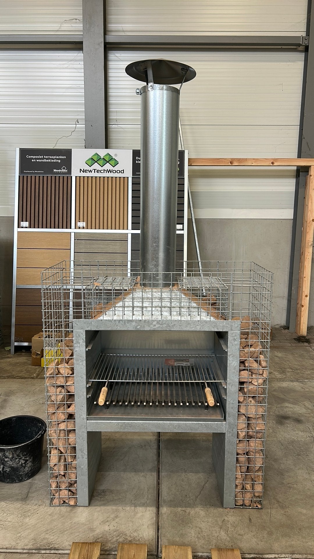 Schanskorf tuinhaard / bbq 118x131cm, Tuin en Terras, Tuinhaarden, Ophalen, Nieuw