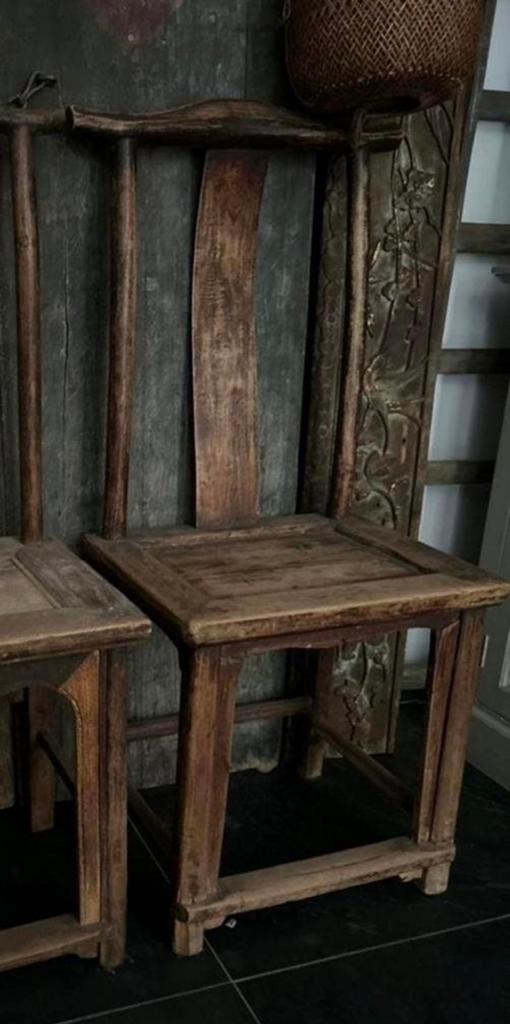 Oude Chinese yoke back chair chinese stoel sober sleets, Ophalen