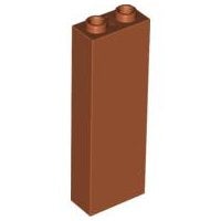 Lego Bouwstenen 1x2x5 donker oranje 6 stuks, Ophalen of Verzenden, Gebruikt, Losse stenen, Lego