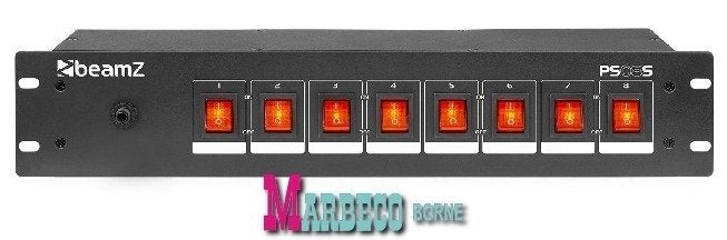 Power Switch Panel, 8-kanaals, Schuko, Schakelpaneel, 19inch, Overige typen, Nieuw, Info@marbeco.nl, BeamZ