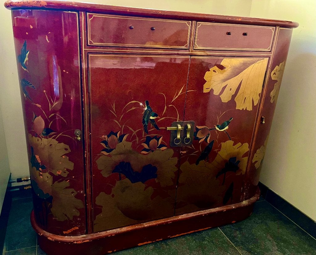Antieke Chinese Drankkast, Huis en Inrichting, Kasten | Buffetkasten, Ophalen, Overige materialen, Gebruikt, 100 tot 150 cm