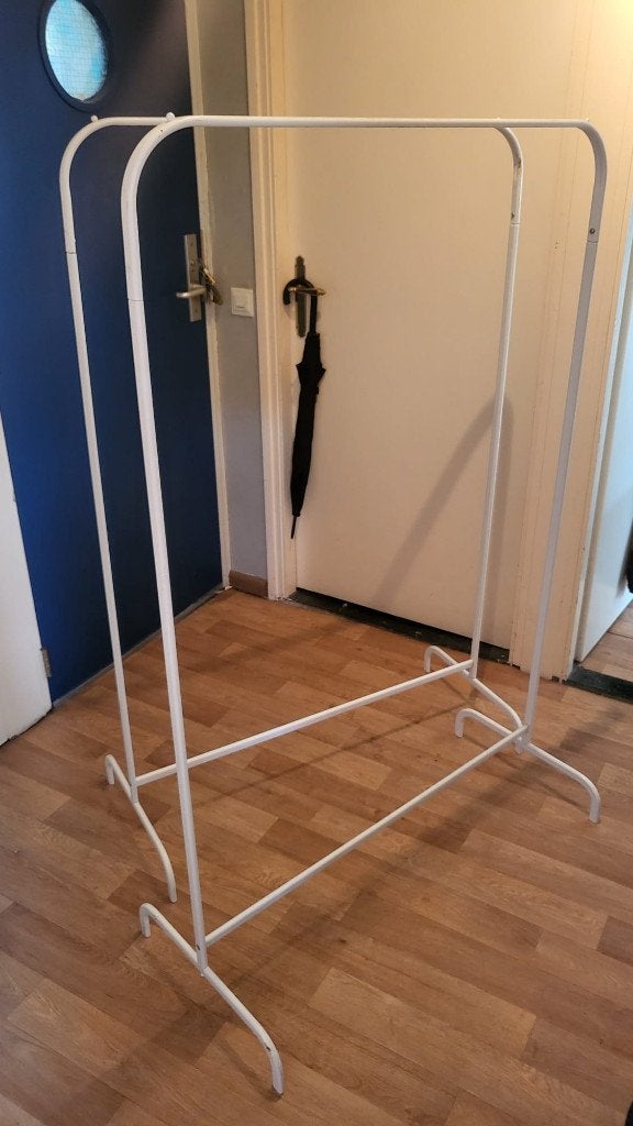 3x Kledingrek wit, Ophalen, Gebruikt