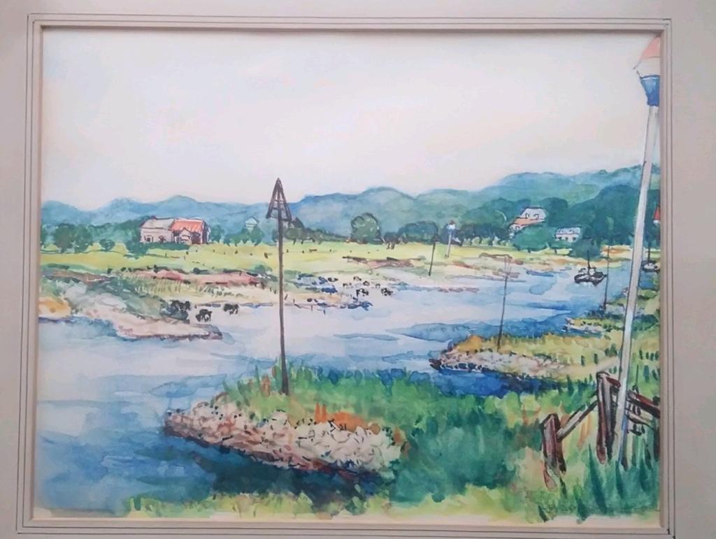 Aquarel De Steeg bij de IJssel 20e eeuw Theo Goedvriend?, Ophalen of Verzenden