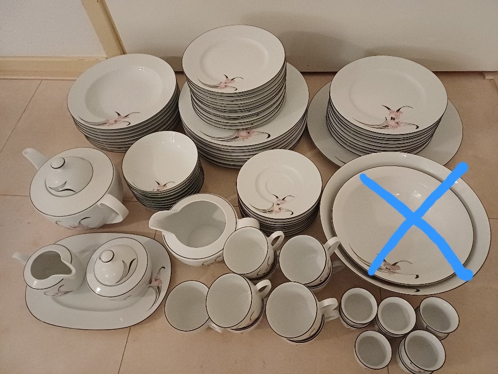 83 delig servies - Marienburg Atelier Collection NIEUW, Ophalen, Nieuw, Overige stijlen, Porselein