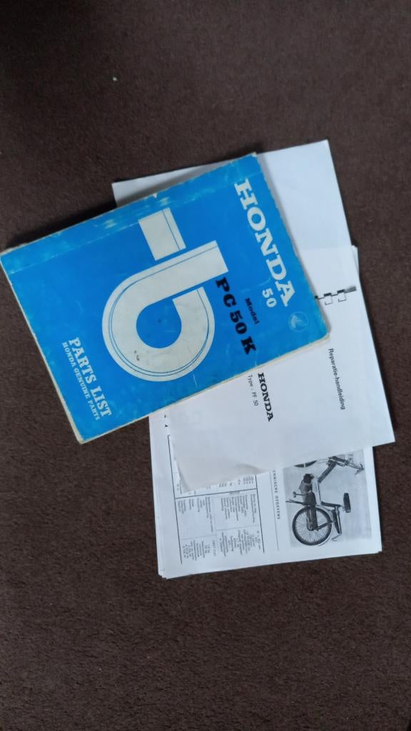 HONDA PF50 K reparatie handleiding (engels) en partlist(ned), Gebruikt, Overige modellen, Maximaal 45 km/u, Ophalen of Verzenden