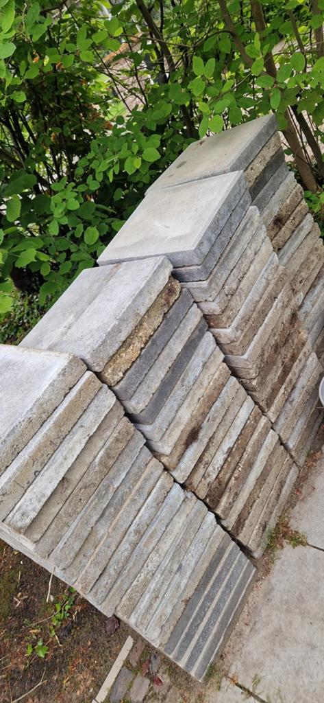 Gratis Stoeptegels 30x30, Tuin en Terras, Ophalen, Gebruikt, 10 m² of meer, Beton