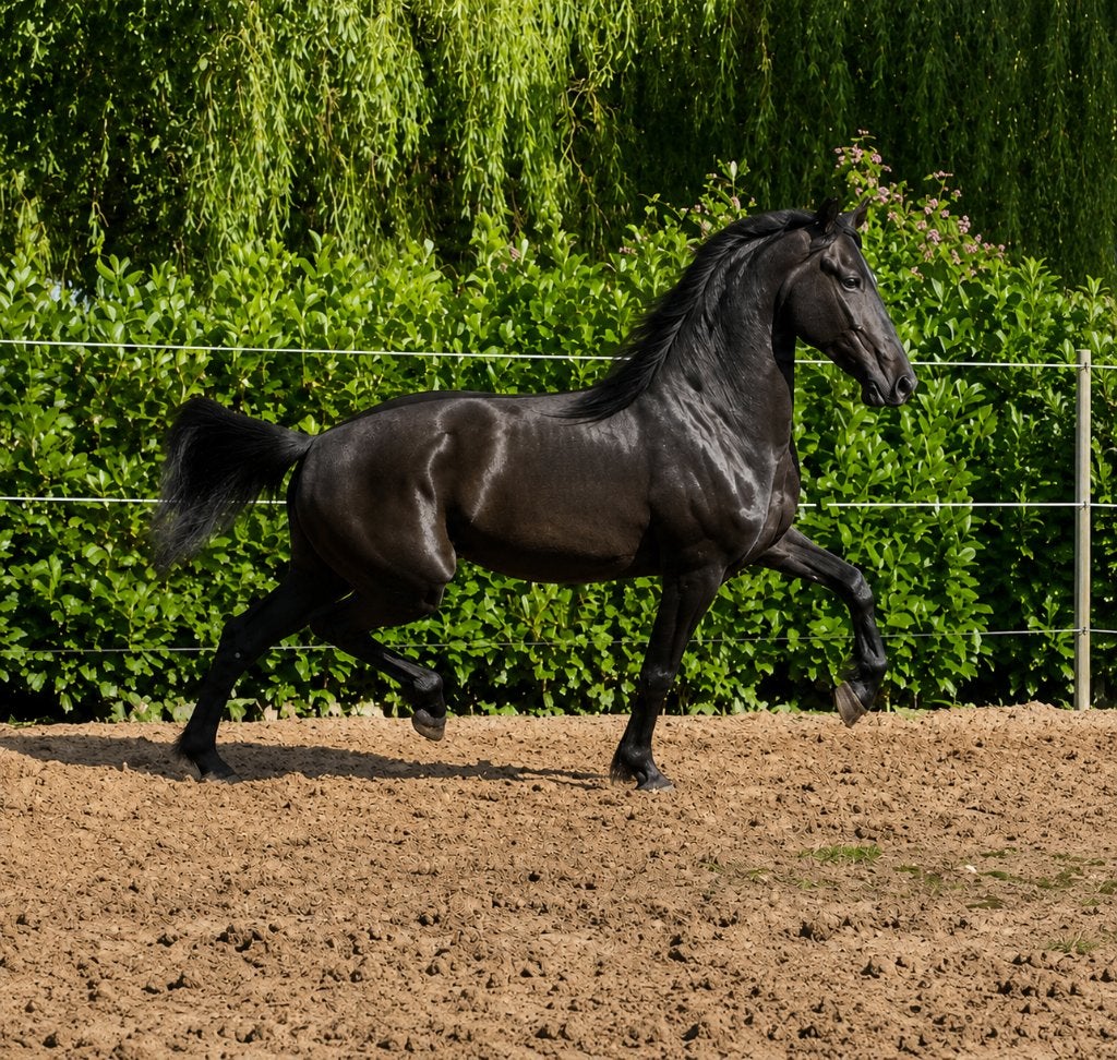 aangeboden, 2 jarige friese merrie uit modelmerrie, Dieren en Toebehoren, Paarden, Merrie, Minder dan 160 cm, Met stamboom, Niet van toepassing