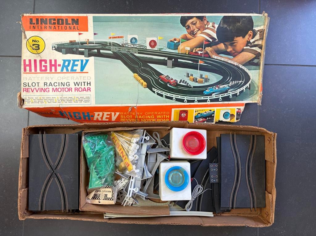 Vintage Lincoln International High-Rev Racebaan, Kinderen en Baby's, Speelgoed | Racebanen, Overige merken, Ophalen of Verzenden