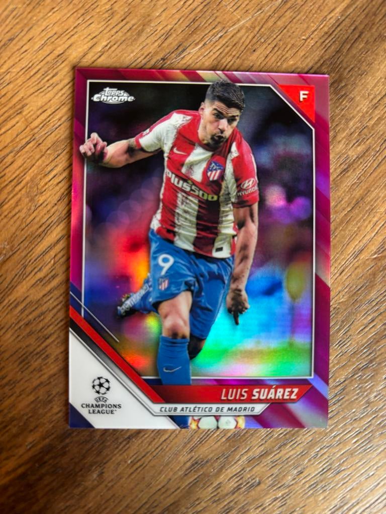 Luis Suárez Topps Chrome Champions League Kaart, Ophalen of Verzenden, Zo goed als nieuw