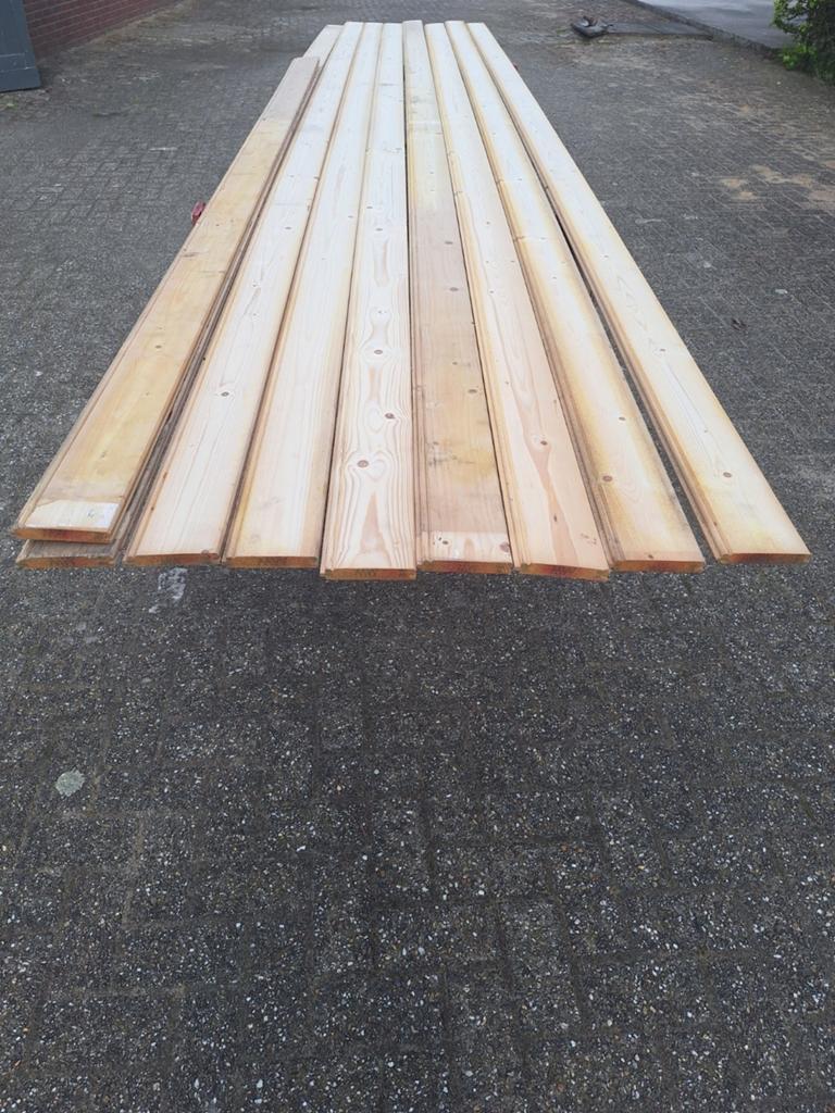 8 Nieuwe vuren kraaldelen dakbeschot te koop., Ophalen, Minder dan 25 mm, Nieuw, Plank