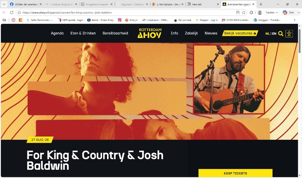 Tickets For King & Country, Twee personen, Augustus
