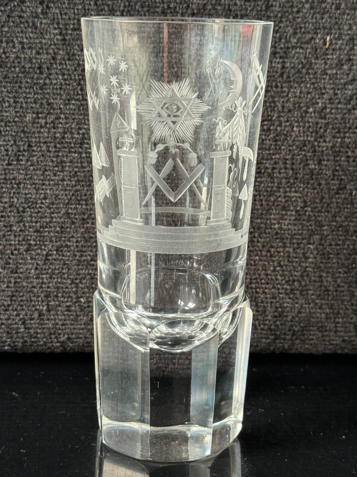 Vrijmetselaar glas schedel vrijmetselarij masonic, Ophalen of Verzenden