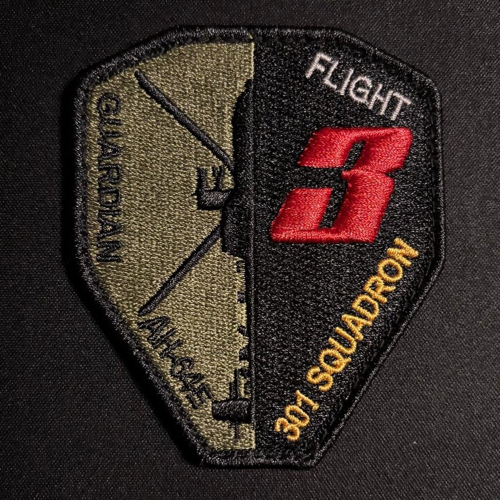 RNLAF 301sqn Flight 3 Patch, Ophalen of Verzenden, Luchtmacht, Nederland, Embleem of Badge