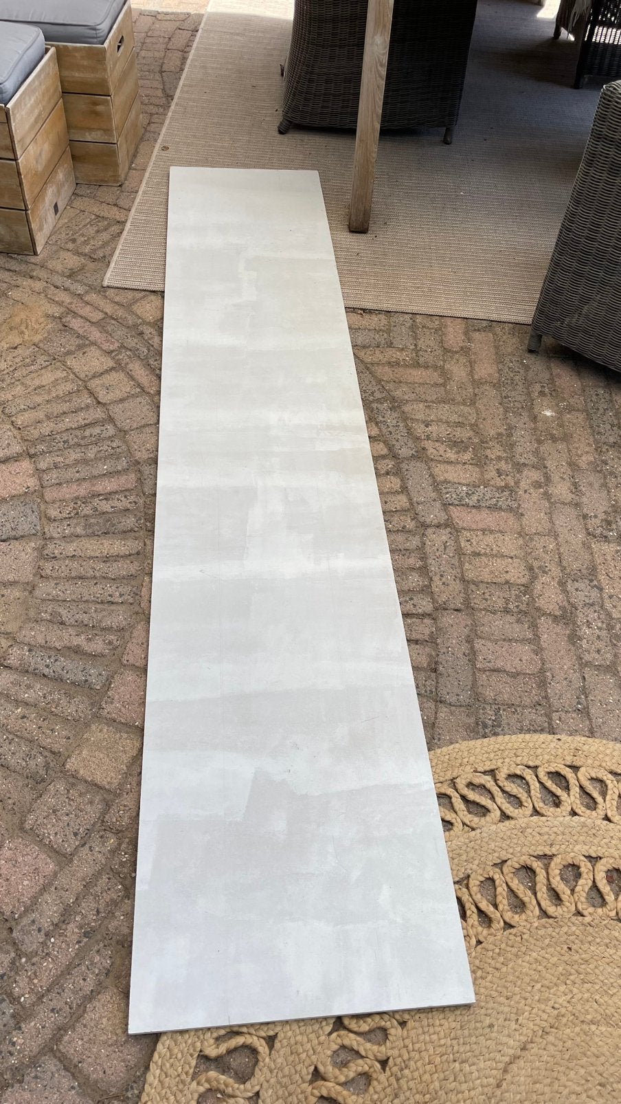 Groene vochtwerende MDF plaat (244,5 x 47,5  x 0, 9 cm), Doe-het-zelf en Verbouw, Platen en Panelen, Ophalen, Nieuw, Minder dan 20 mm