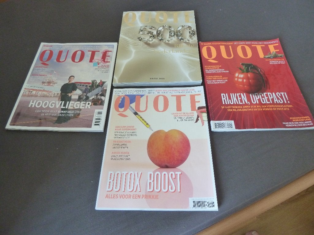 4 X DE>>>>>>  "" QUOTE "", Ophalen of Verzenden, 1980 tot heden, Nederland, Tijdschrift