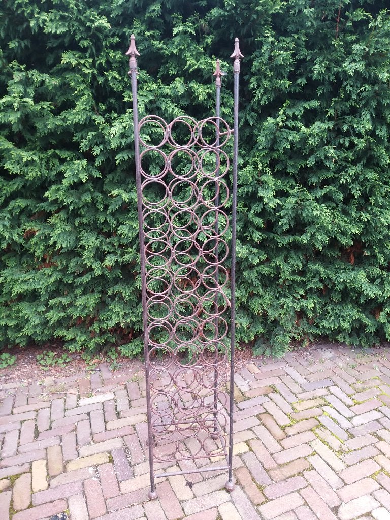 hoog wijnrek, Huis en Inrichting, Woonaccessoires | Wijnrekken, Ophalen, Gebruikt, 25 flessen of meer, Metaal