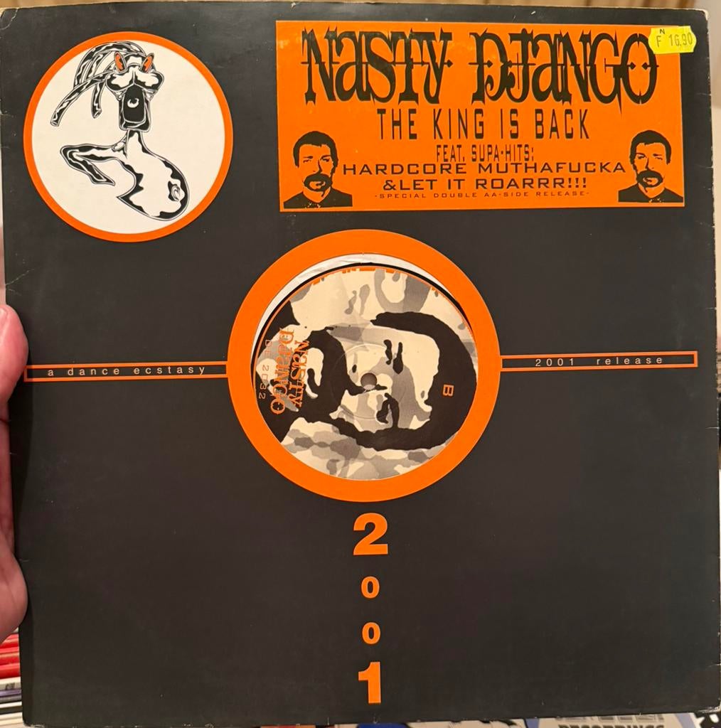 Gabber Vinyl Nasty Django Hardcore Mf DE2032, Cd's en Dvd's, Vinyl | Dance en House, Ophalen of Verzenden, Zo goed als nieuw, 12 inch