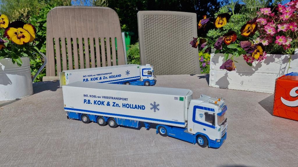 Scania p b kok, Hobby en Vrije tijd, Modelauto's | 1:50, Ophalen of Verzenden, Gebruikt, Bus of Vrachtwagen, Tekno
