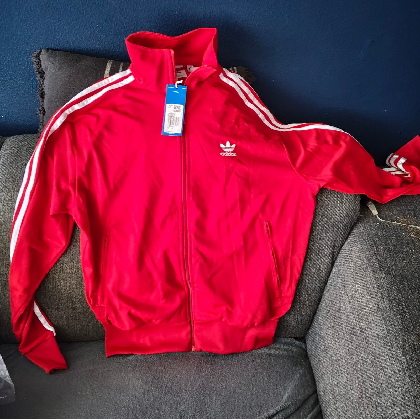 Adidas Firebird TT Trainingsjack Rood Maat S, Kleding | Heren, Sportkleding, Ophalen of Verzenden, Nieuw, Rood